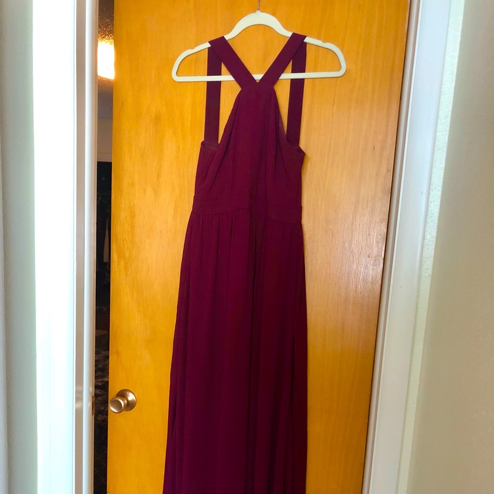 Lulus Burgundy Bridesmaid Dress - floor length
